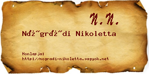 Nógrádi Nikoletta névjegykártya