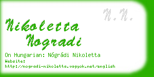 nikoletta nogradi business card